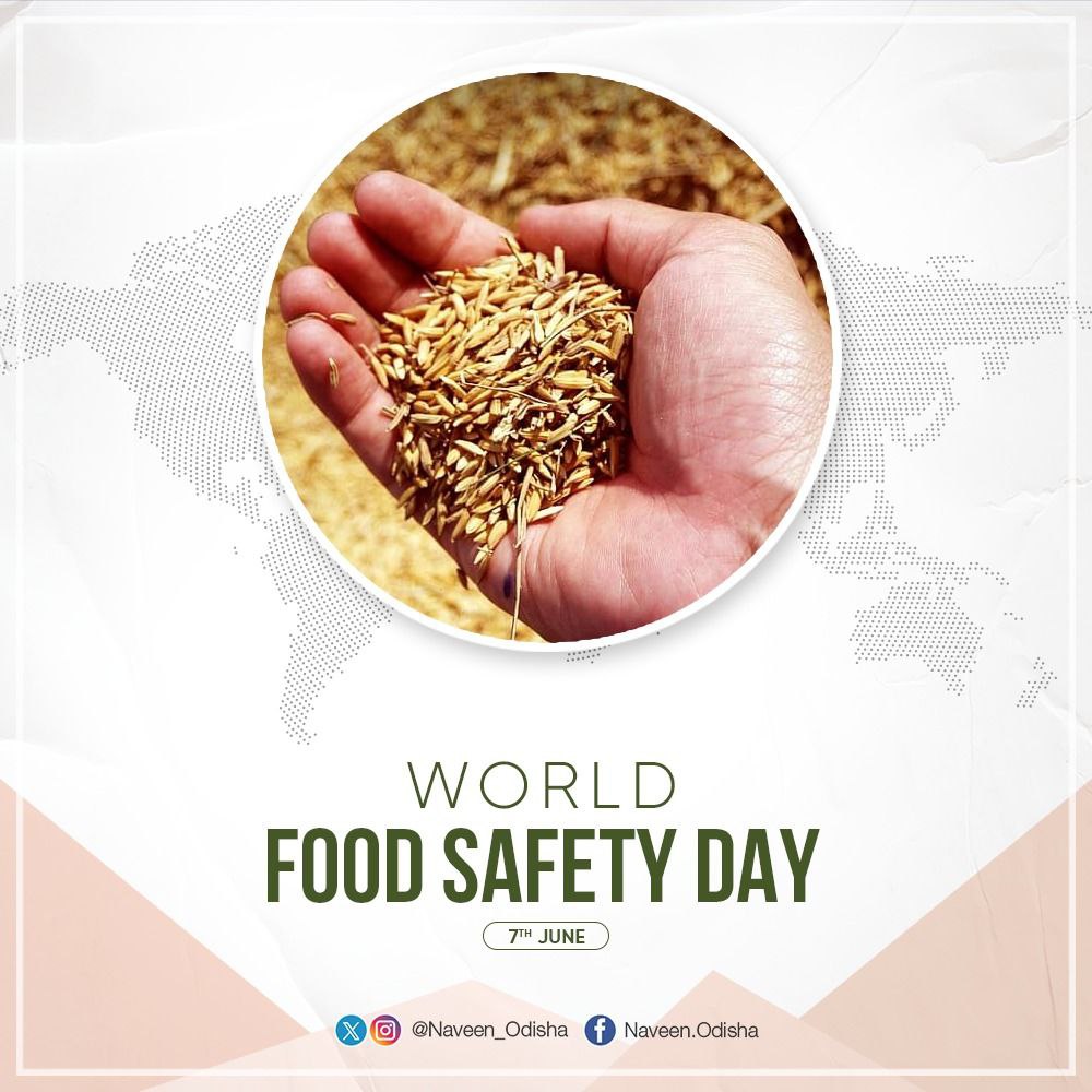 Food safety is essential to prevent foodborne diseases and promote health. On #WorldFoodSafetyDay, let's emphasise the critical importance of ensuring safe, nutritious food for all. Let us pledge to maintain food safety, from farm to table, ensuring a healthier, safer future for