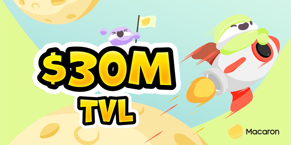Macaron TVL Over $30M Now🔥What a milestone! 

🏎️ 5 Macaron NFTs to win!  Let's celebrate! 

🏎️ Spread the new by RT &amp; tag 3 frnds 

🏎️ Leave your EVM wallet here, winners to announce on 15th.