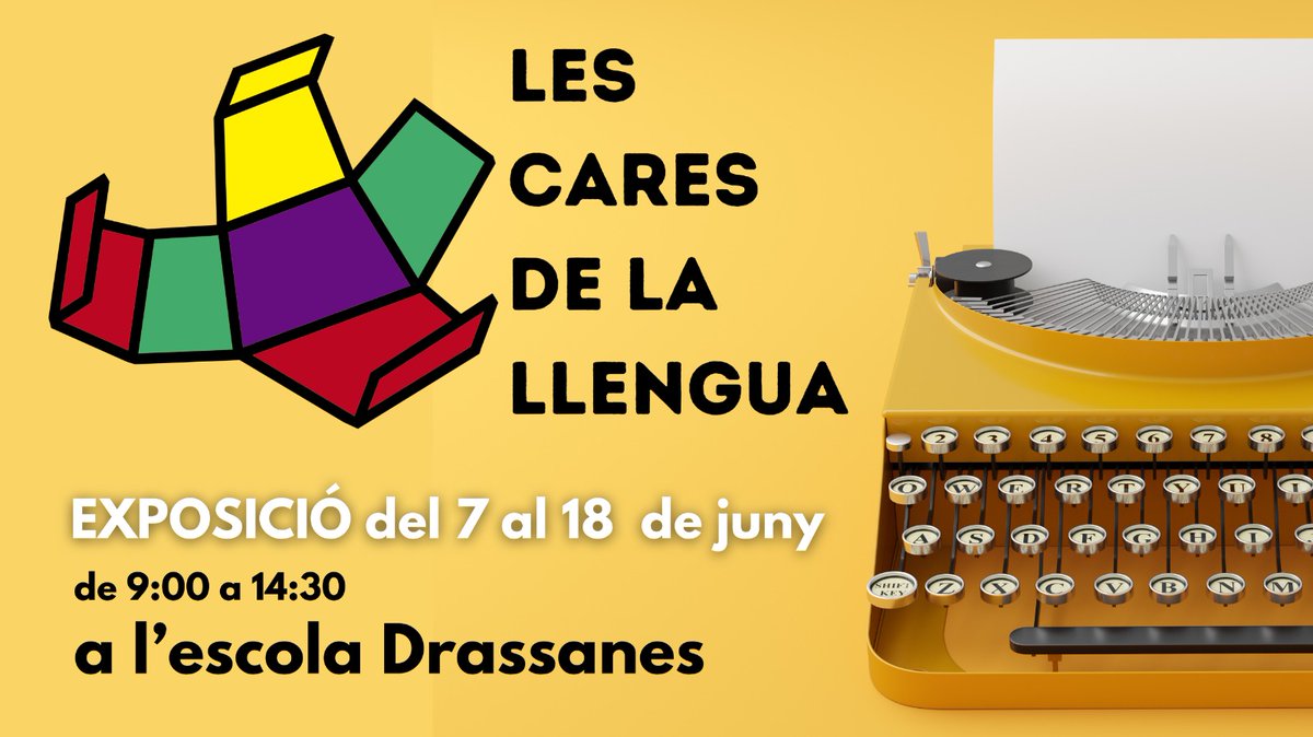 escolaDrassanes's tweet photo. Us convidem a la nostra exposició, un recull d'obres que mostren LES CARES DE LA LLENGUA
Una aproximació plural, creativa i significativa a aquest sistema de signes i codis que ens fan humanes i comunitat
#drassanart
#lescaresdelallengua https://t.co/ofJ2GAPfPI