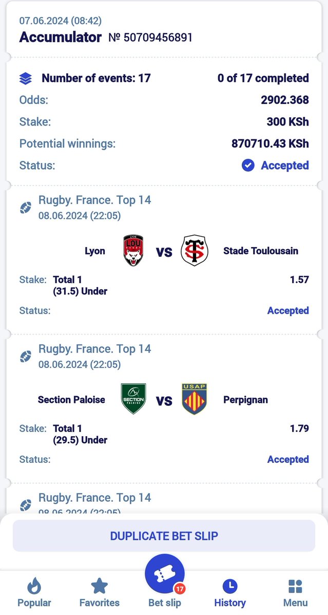 We'll explore varieties of options in rugby 🏉!!! Dropping later 😀 
#Paripesa code 👉 Z5ATS
Click 👉 bit.ly/3Kg2JT6
Promocode: ATISS
