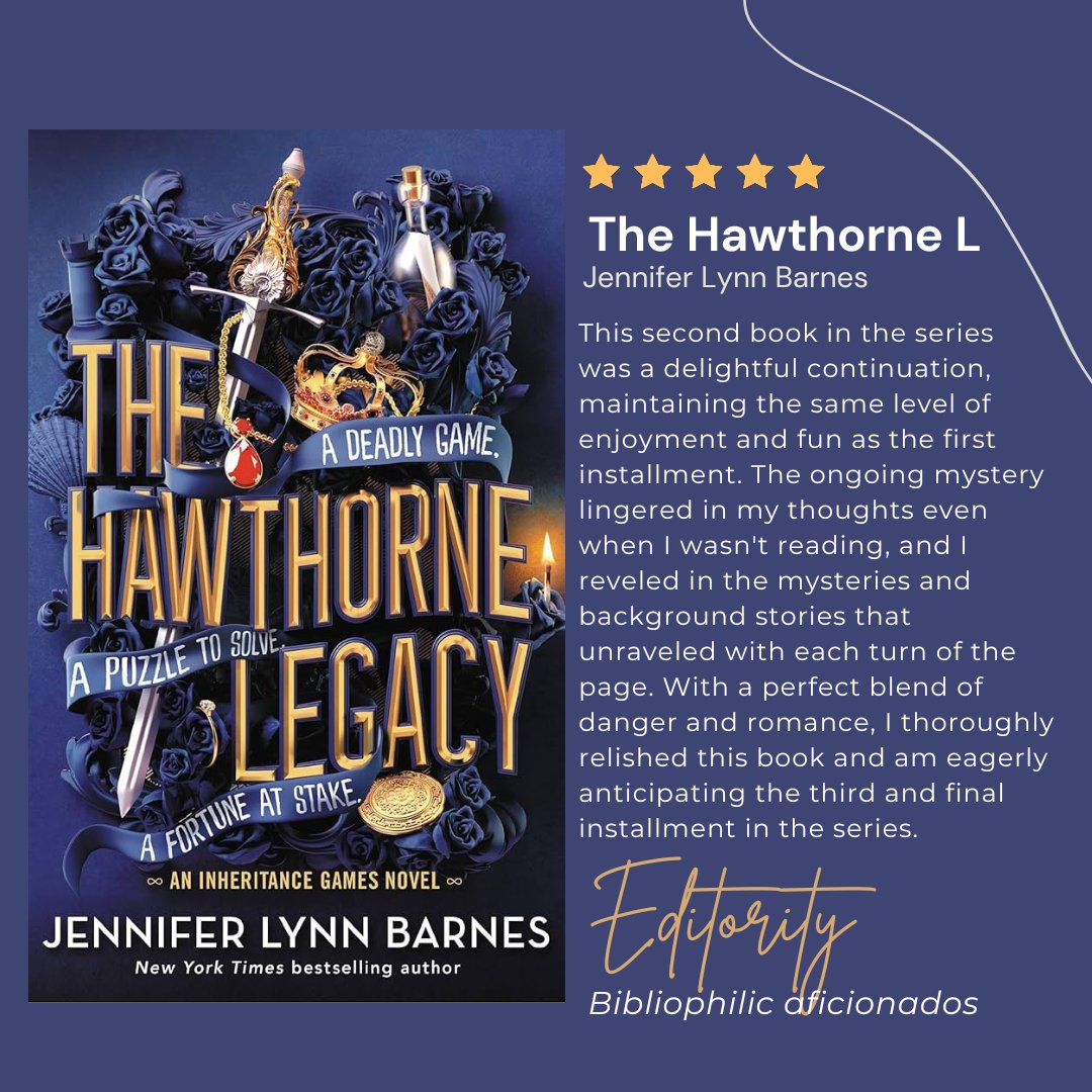 editority's tweet photo. Our favorite read of May 2024 was 'The Hawthorne Legacy' by Jennifer Lynn Barnes! 📚 What was yours? Comment below and don't forget to follow us for more book-related content! 🌟 #TheHawthorneLegacy #FavoriteRead #EditorityReads #BookLovers https://t.co/3tf23607Zl