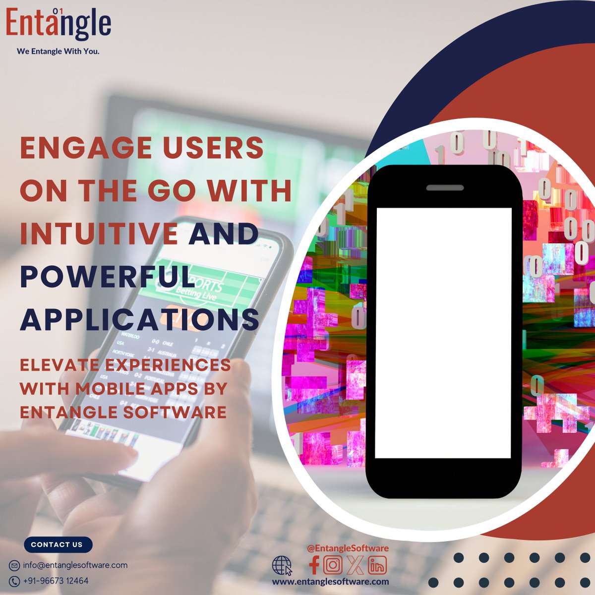 espl_software's tweet image. Empower your business with Mobile Apps by Entangle Software! Seamlessly connect with customers, streamline processes, and drive engagement anytime, anywhere.

Discover why Mobile Apps are essential for staying ahead in the digital age!

#MobileAppAdvantage #EntangleInnovates