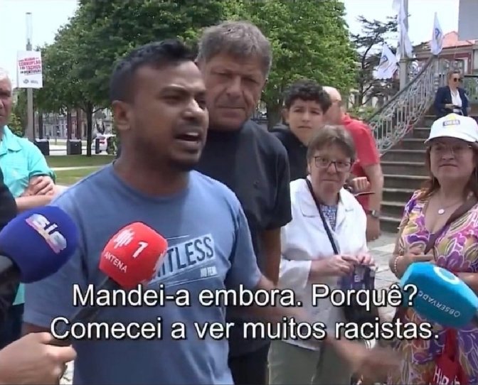 Isto não vos envergonha enquanto portugueses? a mim envergonha me bastante ver um homem desesperado e revoltado por não se sentir seguro no nosso país e ter que prescindir de estar com a filha...
