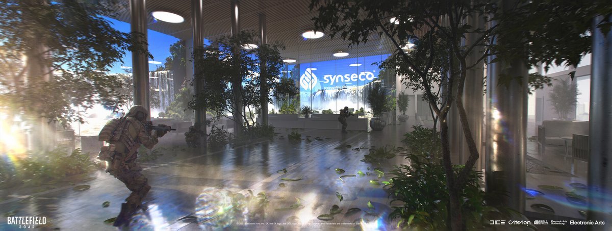 bf_archival's tweet photo. Concept art for the Synseco building on Battlefield 2042 map Renewal by Jakub Kowalczyk https://t.co/yHpIKTeNlF