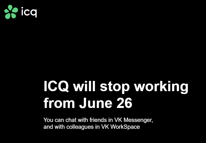 geneoga's tweet photo. Goodbye #ICQ https://t.co/JjyyAD9QYo