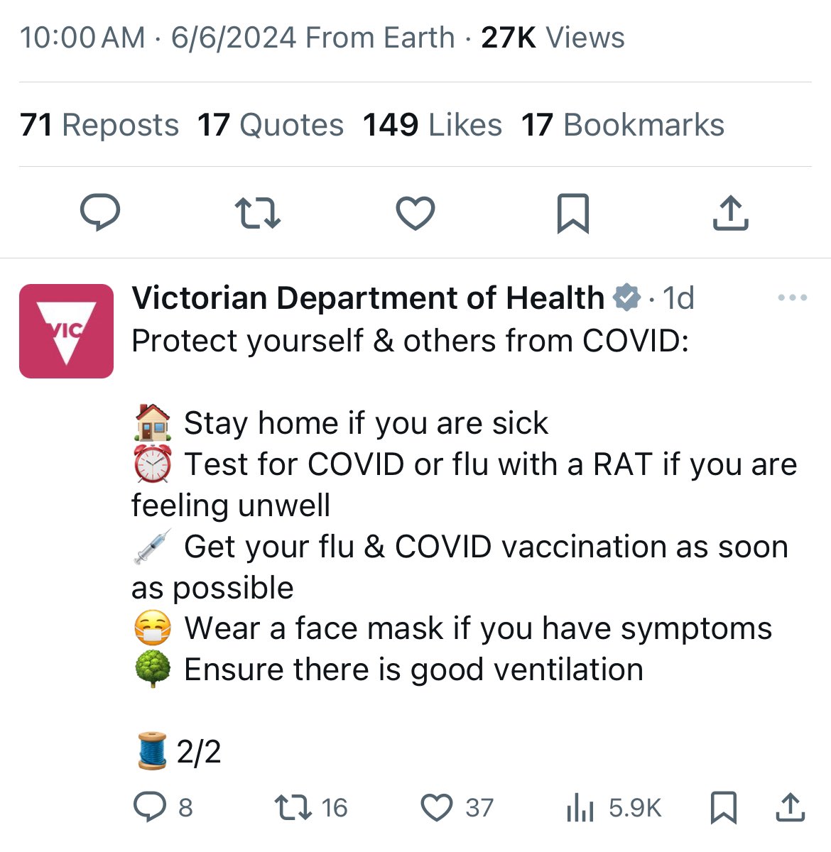 AzulLezti's tweet photo. Hey @VicGovDH can you explain why has your PH advice has changed from January to now ? Are we not asking people to talk to their GP’s about antivirals and what happened with asymptomatic transmission ? https://t.co/DJ9pRSuyRV