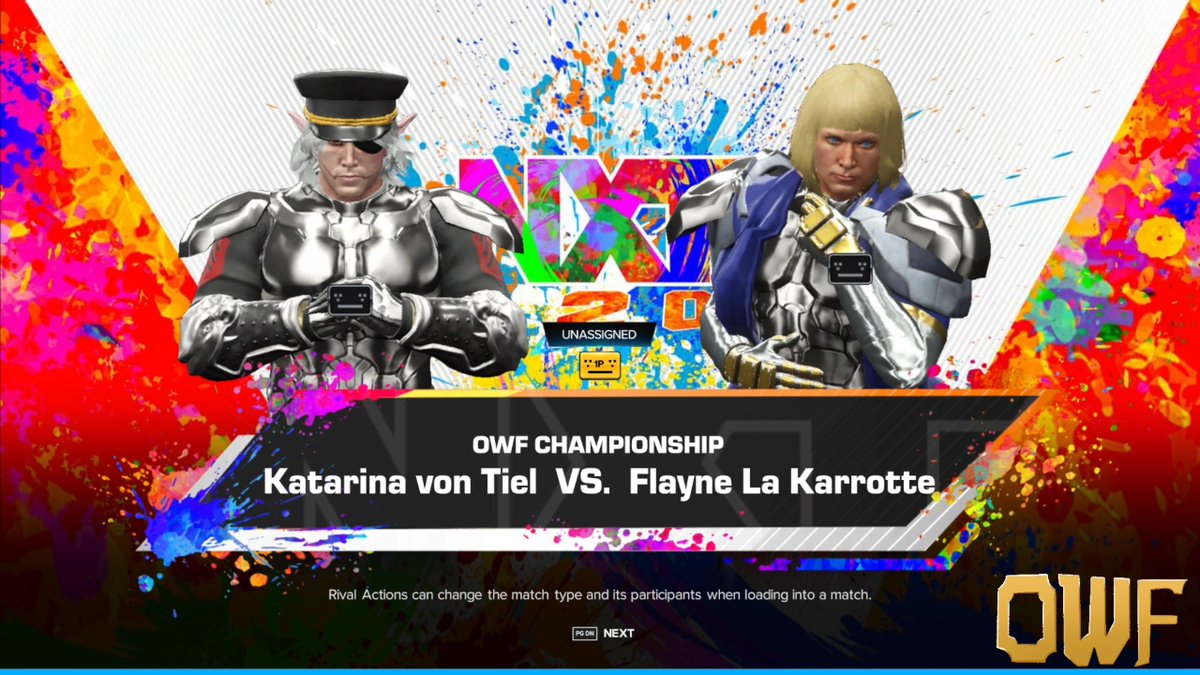 Tonight's OFW is scheduled for:       
9 AM EST | 6 AM PST | 9 PM PH Time

Azure Light defends his title against Rapier-Chan

The Trash Pandas v. Box Car City Rush

Bahaal v. Rory v. Axel Diamandis for an IC Title Shot 

Katarina von Tiel will challenge Flayne for her title