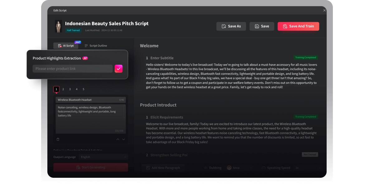 bocaliveai's tweet image. Let AI handle your live stream scripts with BocaLive!   
Our AI-powered platform generates engaging and tailored live stream scripts, ensuring your content is always on point and captivating.  
Try it free at bocalive.ai 
#AIScripting #BocaLive #LiveStream #Innovation