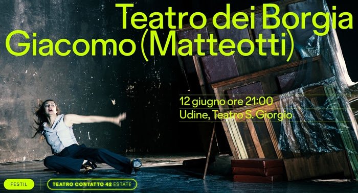 CSSUdine's tweet photo. Le potenti parole di #GiacomoMatteotti sono protagoniste dello spettacolo Giacomo (#Matteotti)
progetto di Gianpiero Borgia e Elena Cotugno, anche attrice in scena 12 giugno h21 a #Udine Teatro S. Giorgio
#TeatroContatto Estate+#Festil
#libertà #democrazia
https://t.co/TDNfGKuCnP https://t.co/HKkn2JO1vX