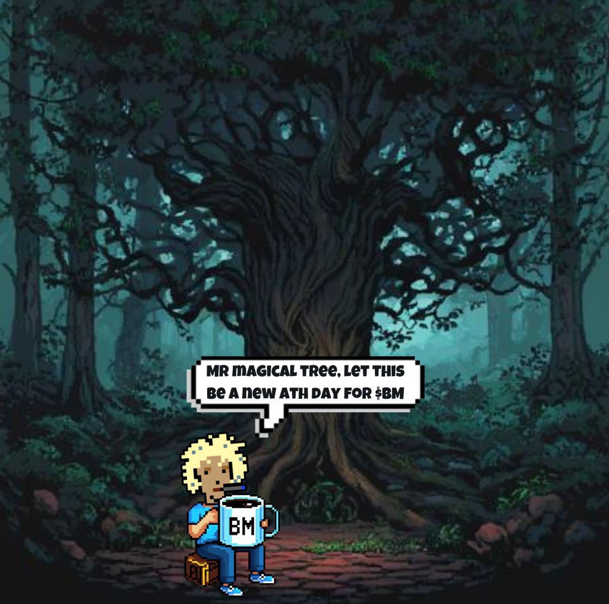 bmorningbase's tweet photo. Ask the wise Mr. Magical Tree, and wonders you shall see. 

based morning $BM https://t.co/woXpS4O8rS