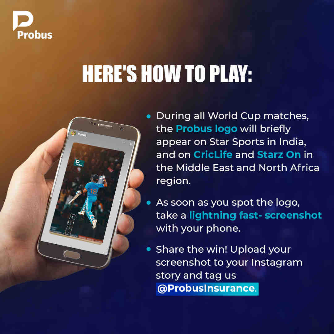 ProbusInsurance's tweet image. Probus T20 Challenge is about to take your excitement to the next level! 

Follow the steps and get a chance to win Amazon vouchers. Don’t miss out! 

#ProMatchProCatch 
#SpotIt_SnapIt_WinIt
#ProbusInsurance