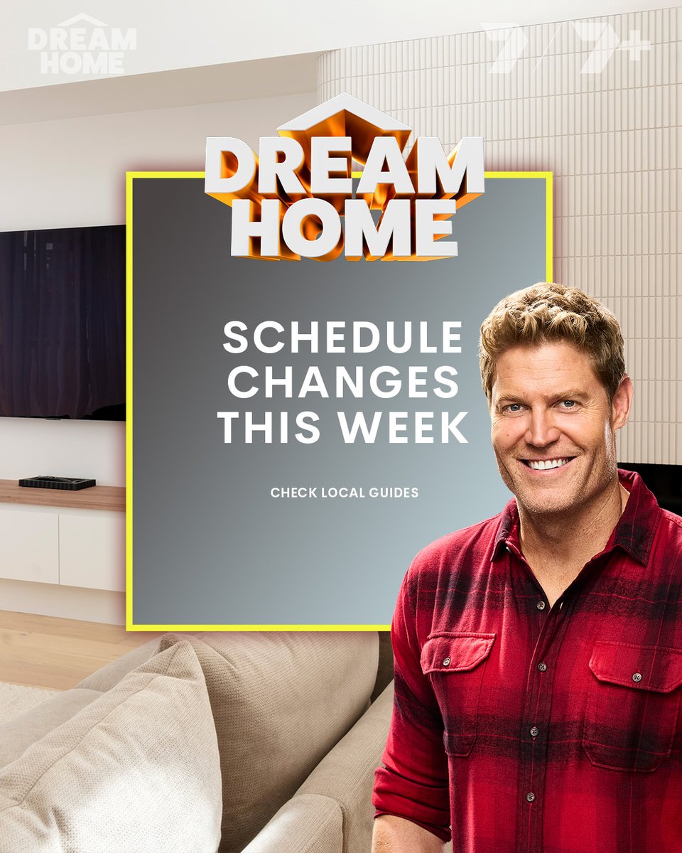 We have a big week ahead for #DreamHomeAU, with a couple of changes. For broadcast times, please check your local guide so you don't miss a second ➡️ tvguidetonight.com.au