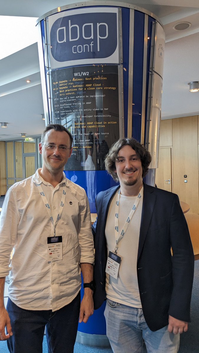 AlexGeppart's tweet photo. @tobiashofmann Was a pleasure to be there and meet so many  abap community people again. Thanks to all orga team members, partners and sap for making it possible @AbapConf @op_itconsulting https://t.co/fbT0zFyzNw