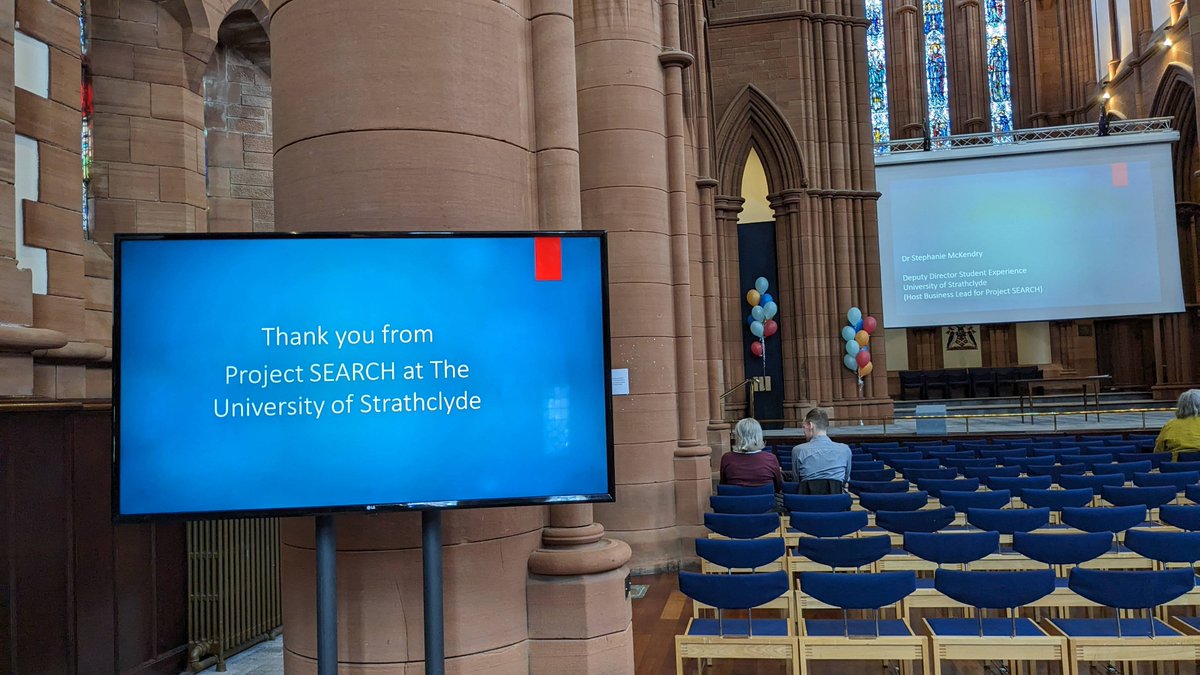 GCHSCP's tweet photo. There is buzz in the air as the 2024 DFN Project Search Graduation 🎓 is about to begin at the beautiful Barony Hall! 
What a fantastic day to recognise the efforts of this year's interns and mark 10 years of Project Search at Strathclyde University! 🥳 https://t.co/BbzHXhJDEE
