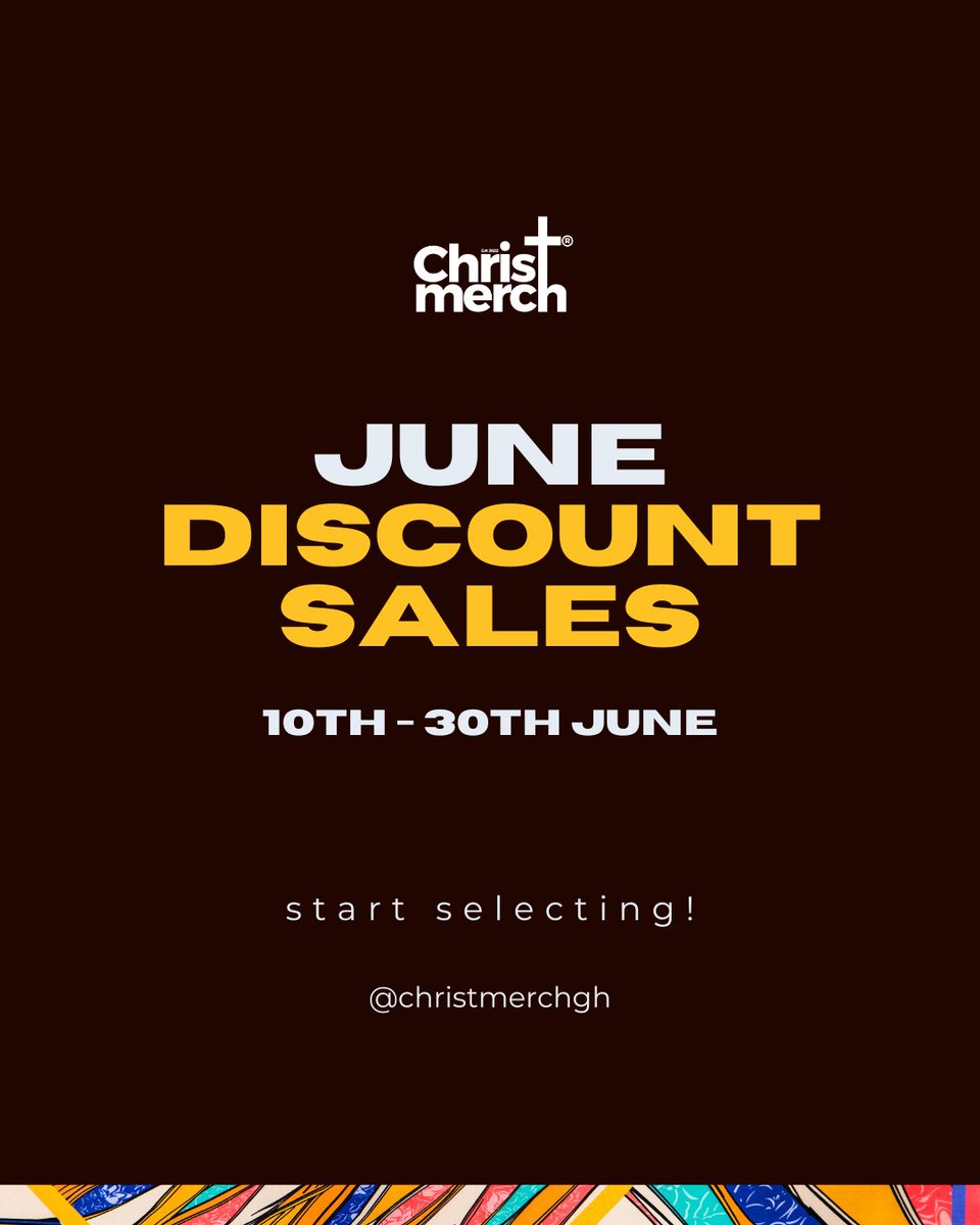 ChristMerchgh's tweet photo. JUNE SALES!!! ❤‍🔥❤‍🔥

#Christmerch #Junesales #Discounted #ChristianApparel https://t.co/QuCBsU7ftY