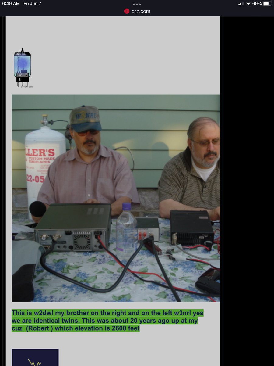 nukeenginehead's tweet image. Yesterday afternoon, W3NRL became a Silent Key and met God.

He was an Elmer to many and would unselfishly give equipment to Hams in need.  He was a decorated Vietnam gunner.
Was part of our morning ragchew on 220 a moment of radio silence in his normal rotation in his memory