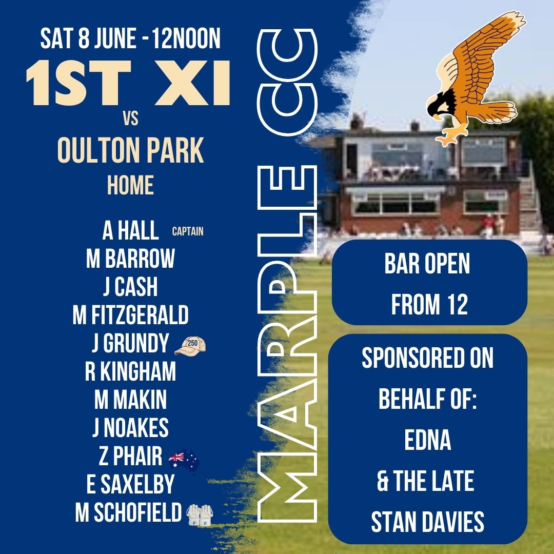 marplecc's tweet image. Saturday&apos;s teams - thank you to Edna Davies for the match ball sponsorship - hopefully we will do Stan proud ❤️