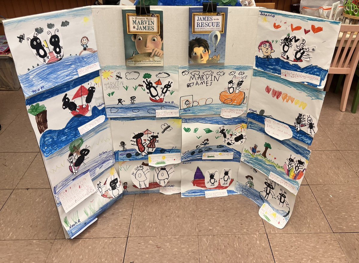 Maestrajenn's tweet photo. Take a look at our “The Miniature World of Marvin and James” collage scenes with a writing integration….. #oralexpression #writtenexpression #StudentSuccess #projectbasedlearning @School5Yonkers @YonkersSchools https://t.co/Arl6xo3fpA