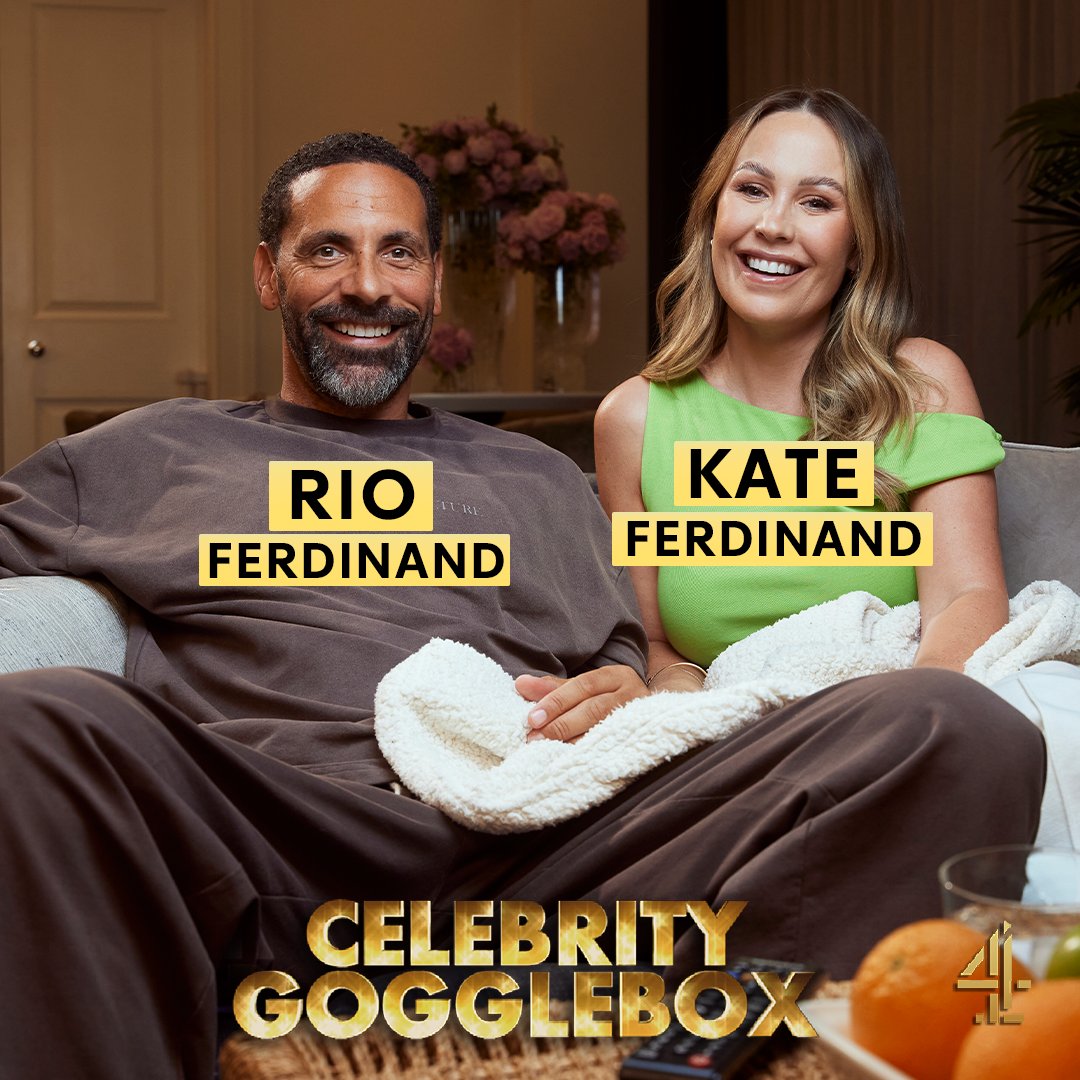 C4Gogglebox's tweet image. Welcome to the #CelebrityGogglebox family, @rioferdy5  and Kate Ferdinand! 🤩

Catch them tonight at 10.10pm, @channel4 🙌