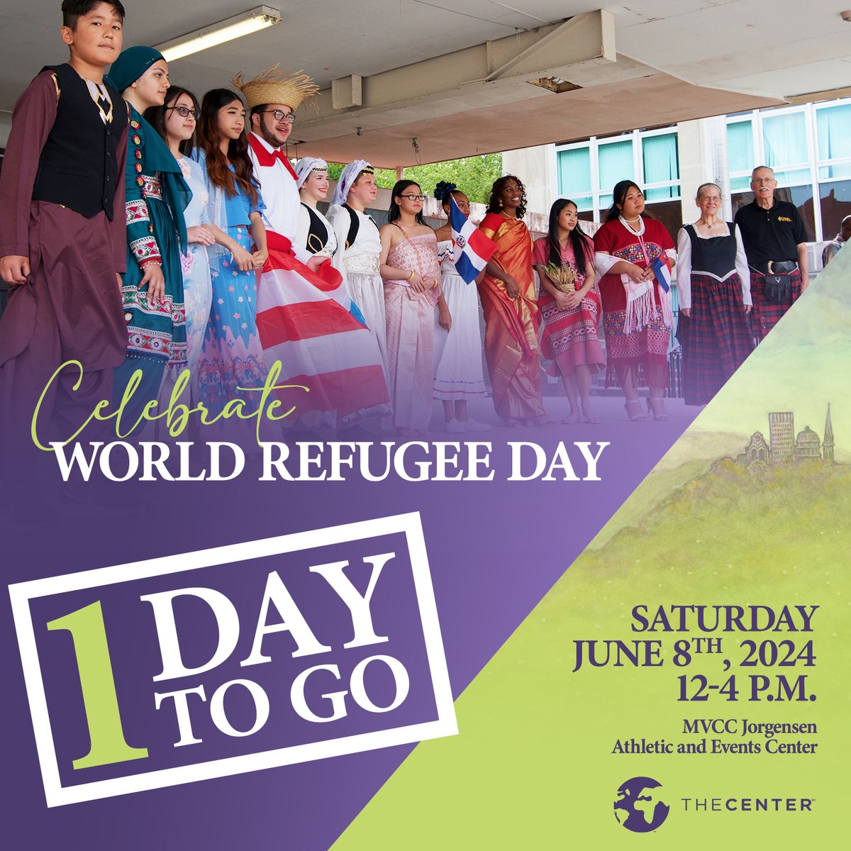 #TheCenterUtica is celebrating #WRDUtica with a citizenship ceremony, food, music, a poetry reading, a job fair, and more! We can’t wait to see everyone tomorrow at MVCC! Visit thecenterutica.org. #TheCenterUtica #WorldRefugeeDay2024 #MVCC