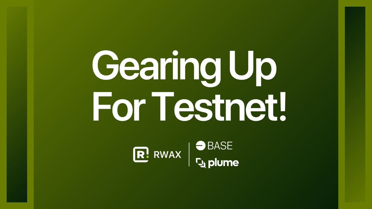 Are you ready?

Plume Testnet Launch ETA: End of June to early July

Base Testnet Launch ETA: Mid to late July

Stay tuned for more demo-videos and information about RWAX as we approach the official Testnet release. Be prepared!