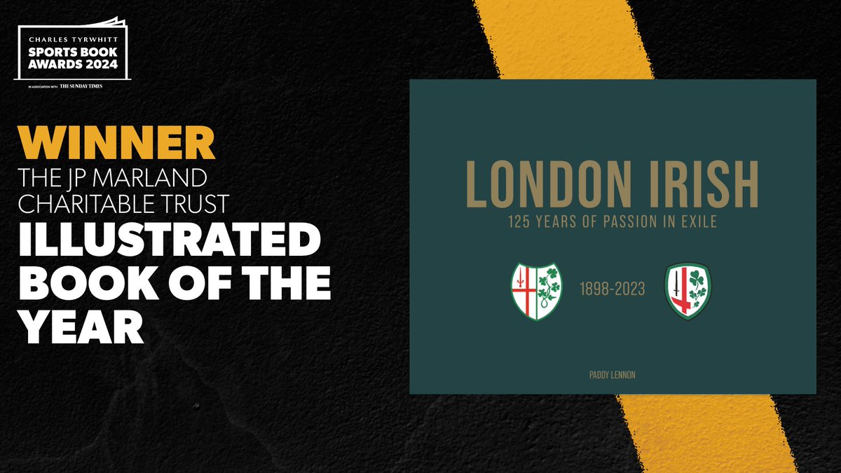 We won!
Our huge thanks to the incredible London Irish community for supporting this project. We look forward to the next chapter!
LondonIrishBook.com
#exilenation #ctsba24 #readingforsport
<a href="/sportsbookaward/">The Charles Tyrwhitt Sports Book Awards</a>