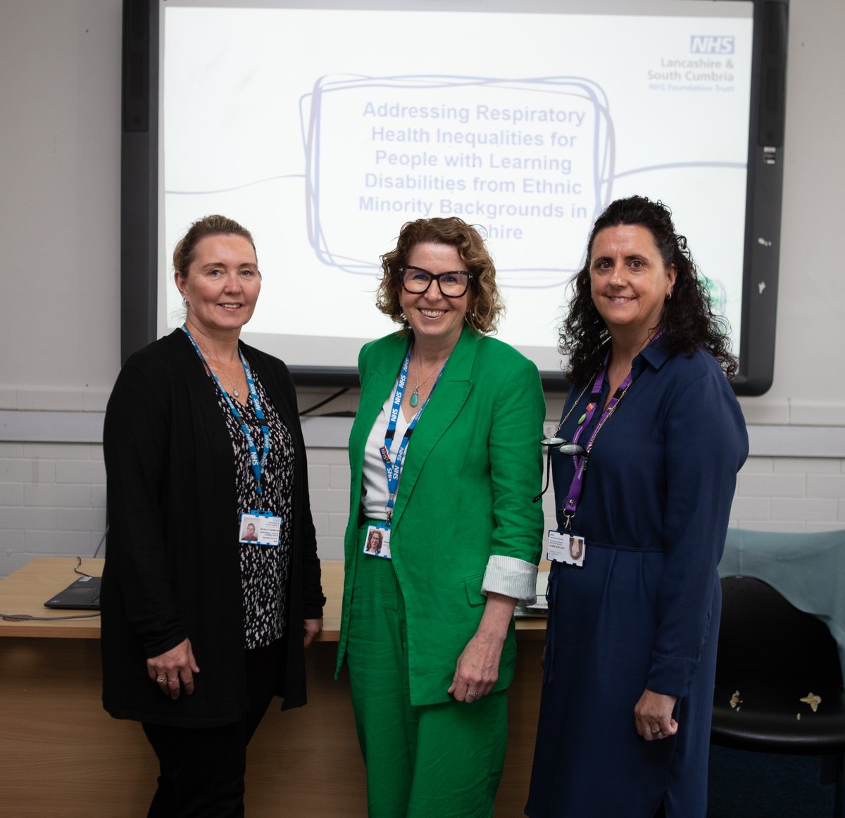 WeAreLSCFT's tweet photo. Colleagues from our Learning Disability Service hosted a launch event today to talk about their new project, addressing respiratory health inequalities for people with learning disabilities from ethnic minority backgrounds. Workshops will be rolled out across the Trust soon. https://t.co/rTvOgP2n6t