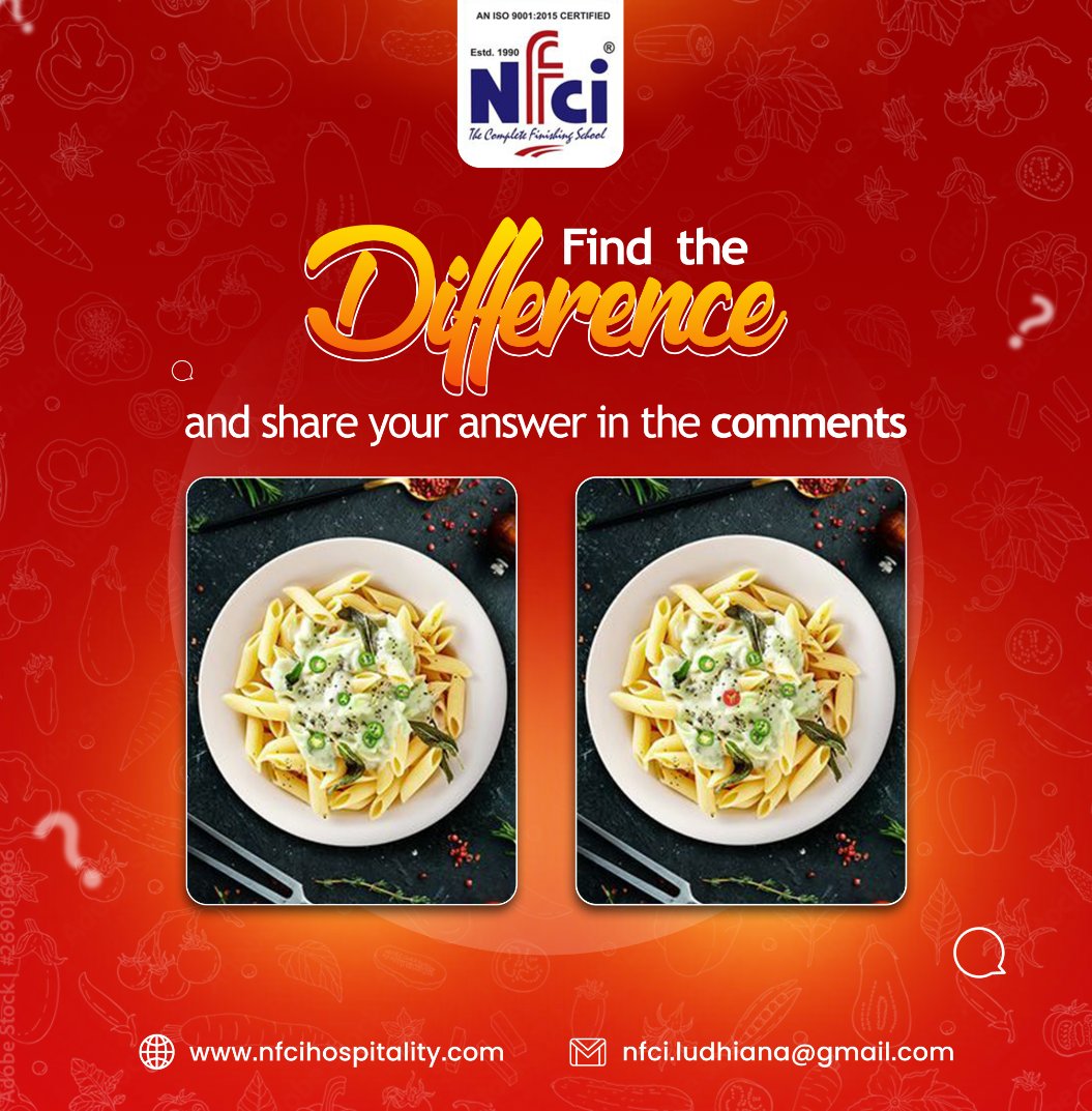 NfciLudhiana's tweet photo. Spot the pasta distinctions! 🍝 Can you find the unique ingredient? #foodchallenge #pasta #culinaryfun #ingredients #spotthedifference #foodie #cookinggame #foodlover #tasty #mealtime #chefmode #kitchenfun #cooking #foodphotography #foodblogger https://t.co/15TzIKnz3u