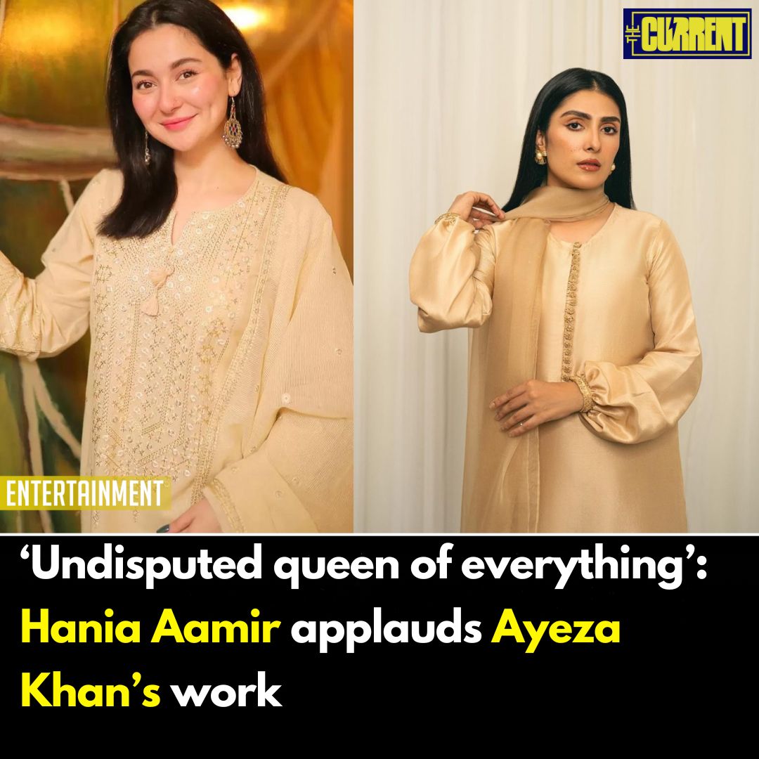 TheCurrentPK's tweet photo. From one queen to another, Ayeza Khan and Hania Aamir have exchanged a series of compliments as the latter becomes the most-followed Pakistani female actor on Instagram.
#Undisputed #Queen #Everything #HaniaAamir #Applauds #AyezaKhan #Work #TheCurrent
https://t.co/pkAdWbvFJY https://t.co/9laC49GpnF