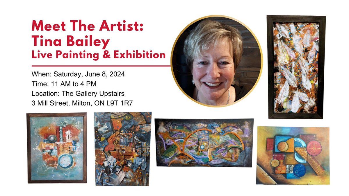 Join us tomorrow for our Live Artist Painting and Art Exhibition with local artist Tina Bailey. We can't wait for you to meet Tina in person and watch her paint her beautiful abstract original art. See you there! #art #artexhibit #supportlocal