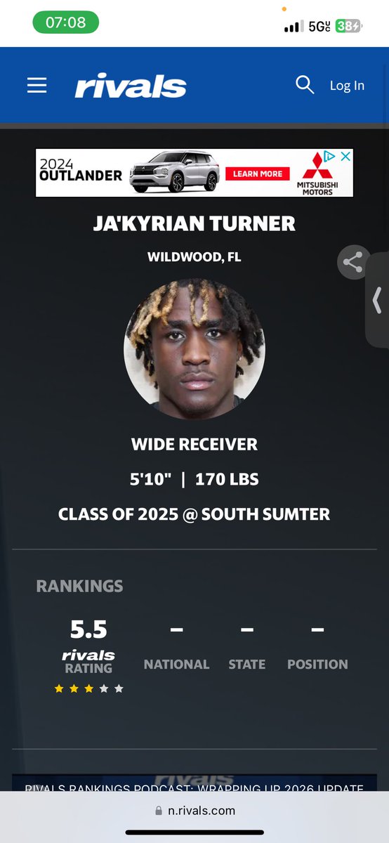 Ja’Kyrian “Boosie” Turner🧌 (@jakyrian_turner) on Twitter photo #AGTG Blessed To Be Ranked As A 3⭐️ On Rivals!! <a href="/RivalsFriedman/">Adam Friedman</a> <a href="/KiddRyno_Rivals/">Ryno</a> <a href="/JohnGarcia_Jr/">John Garcia, Jr.</a> <a href="/adamgorney/">Adam Gorney</a> <a href="/Andrew_Ivins/">Andrew Ivins</a> <a href="/TomLoy247/">Tom Loy</a> <a href="/TheUCReport/">Billy Tucker</a> <a href="/ChadSimmons_/">ChadSimmons</a> <a href="/JeremyO_Johnson/">Jeremy Johnson</a> #AGTG Blessed To Be Ranked As A 3⭐️ On Rivals!! <a href="/RivalsFriedman/">Adam Friedman</a> <a href="/KiddRyno_Rivals/">Ryno</a> <a href="/JohnGarcia_Jr/">John Garcia, Jr.</a> <a href="/adamgorney/">Adam Gorney</a> <a href="/Andrew_Ivins/">Andrew Ivins</a> <a href="/TomLoy247/">Tom Loy</a> <a href="/TheUCReport/">Billy Tucker</a> <a href="/ChadSimmons_/">ChadSimmons</a> <a href="/JeremyO_Johnson/">Jeremy Johnson</a>
