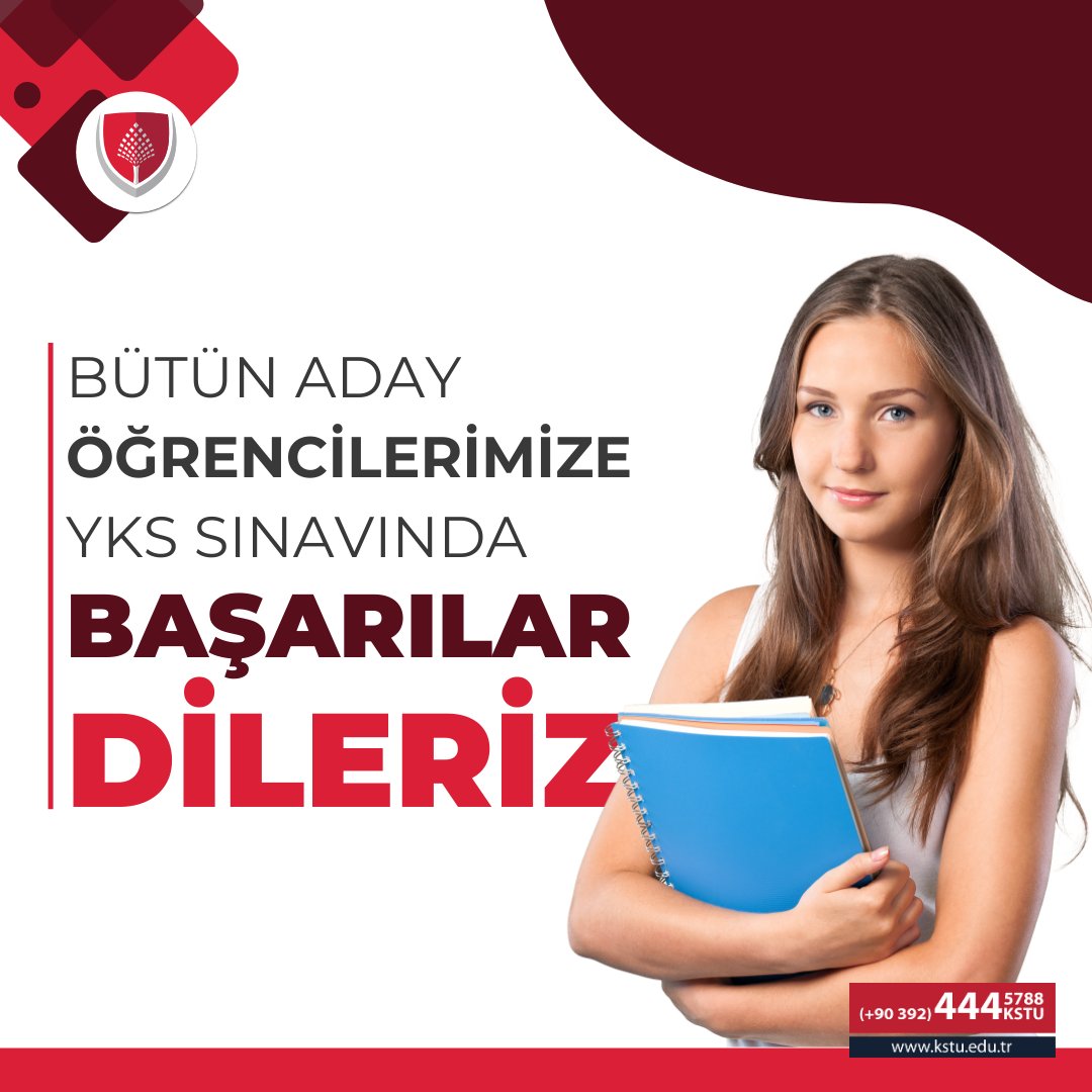 Bütün öğrencilere YKS sınavında başarılar diler, yanlarında olmaktan mutluluk duyarız.

#BirlikteBaşlıyoruz #EnİyiSenEnİyiYerdesin #ŞimdiHareketZamanı #ÖnceSen #EğitimSeninleBaşlar #HayalineGidenYol #HappyCampus #KSTU 😊
