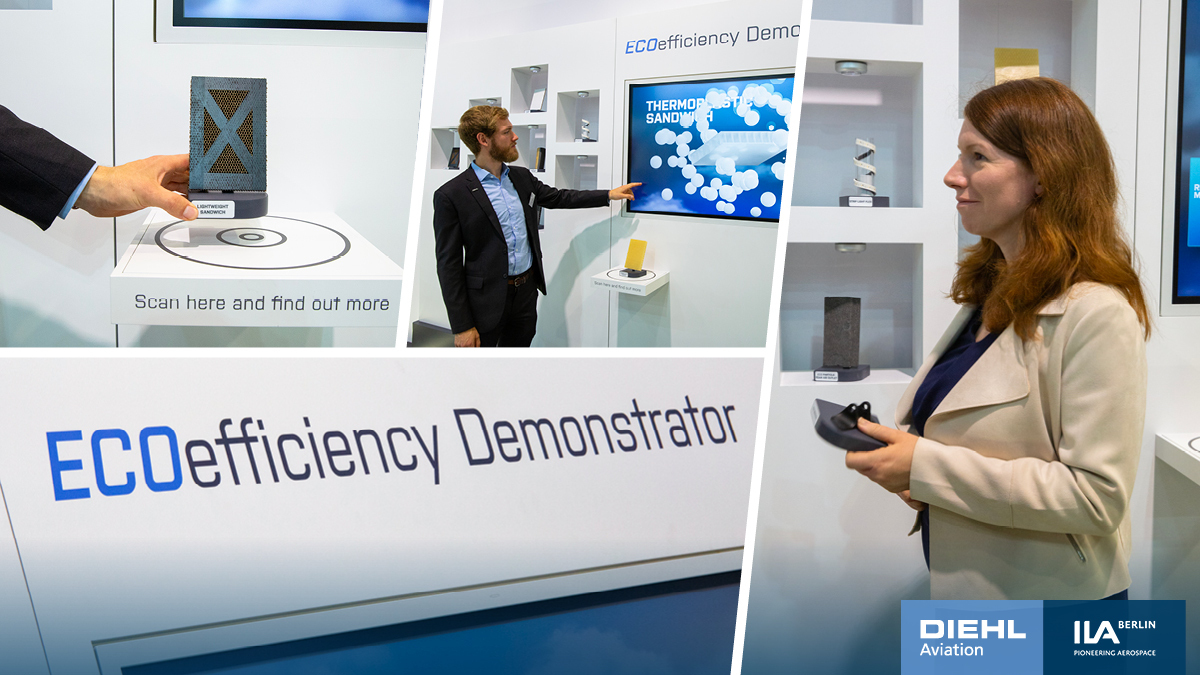 DiehlAviation's tweet photo. With our #EcoEfficiency innovations, we aim to contribute to the industry’s goal of carbon-neutral flying through more efficient products. Check out or ECOefficiency Demonstrator at #ILA24 (booth 210, hall 2) or visit: https://t.co/CUDwYCDusO #DiehlAviation #ILA #Sustainability https://t.co/Y6n69yA9yB