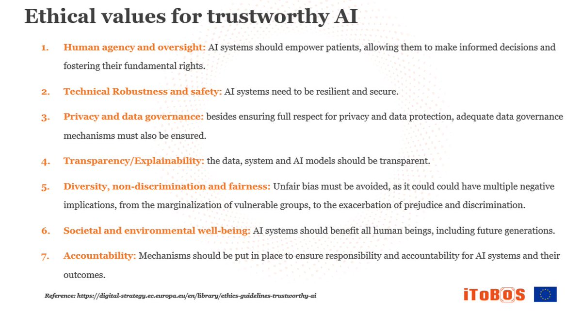 iToBoS_eu's tweet image. Find out more about the live webinar titled “Ethical AI in iToBoS,” moderated by the @MPNEurope and presented by Zita McCrea, a senior research analyst from @TRIResearch_  to members of the MPNE community and @iToBoS_eu partners. 
itobos.eu/index.php/even…