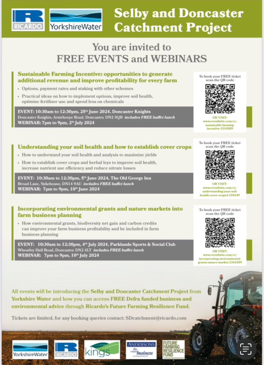 Some free events you may be interested in!

Sustainable Farming Incentive:
10:30-12:30pm 25 June 
WEBINAR: 7-9pm 2 July

Understanding your soil health:
WEBINAR: 7-9pm, 10 June

Incorporating environmental grants:
10:30- 12:30pm 4 July
WEBINAR: 7-9pm 10 July
