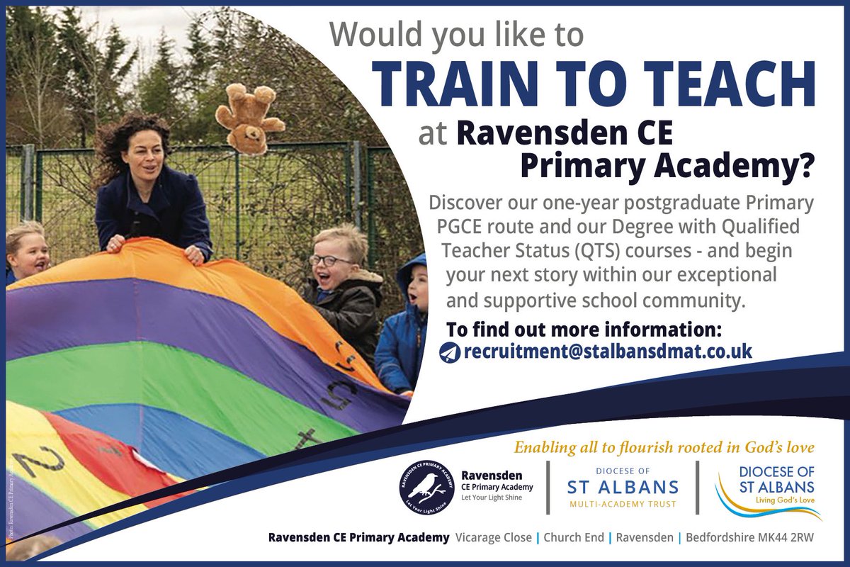 Please see a fabulous opportunity available through both Ravensden and Roxton! Are you interested in teacher training? Get in touch to discuss further!