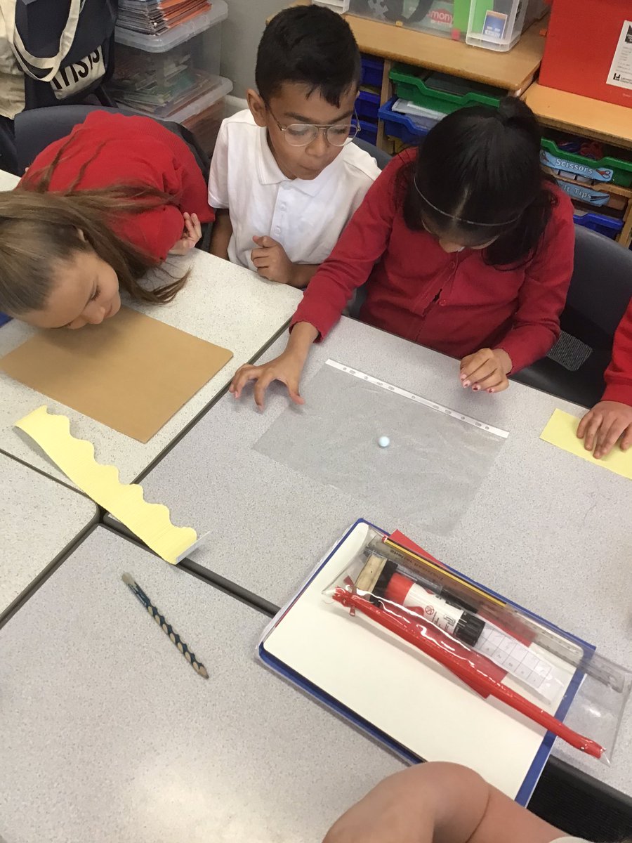 knightontmet's tweet photo. Richmond class (Y3) have had a great morning investigating low and high friction. The children were rolling marbles across different surfaces to see which surface had the lowest and highest friction #KnMPAscience #Curiosity https://t.co/vsezuMBLFk