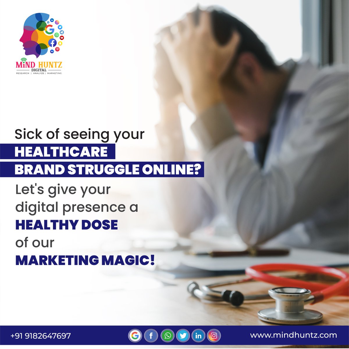 MindHuntz's tweet photo. Feeling lost in the digital landscape? Mind Huntz Digital specializes in revitalizing your #healthcare brand with expert #marketingstrategies. Our dedicated team will enhance your #onlinepresence, ensuring your message reaches the #rightaudience. https://t.co/dWQ8pRGGbj
