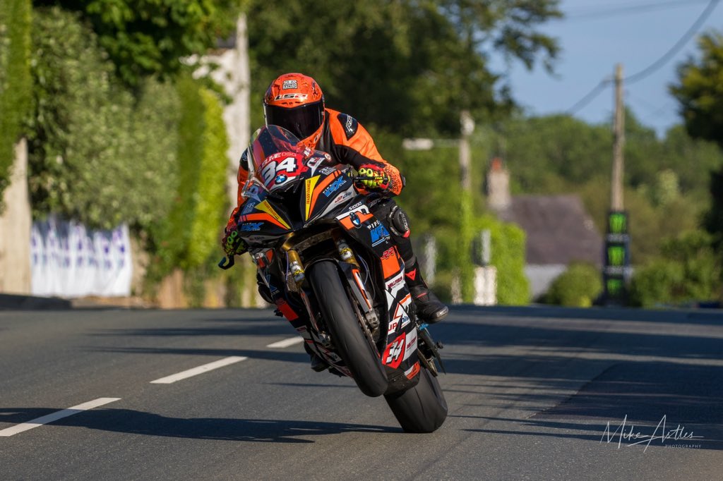<a href="/ttracesofficial/">Isle of Man TT Races</a> Mike Russell during evening practice!