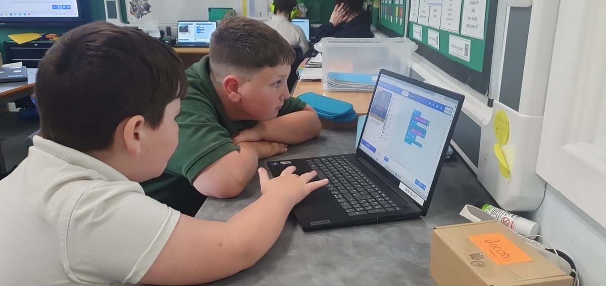 The boys in class Infinity are coding today! #microbit 💻🎮