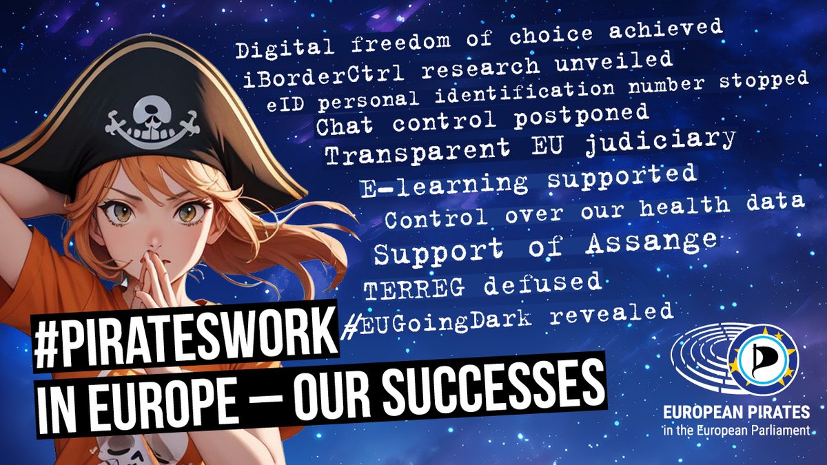 echo_pbreyer's tweet photo. ๐ฌ๐ง For years we #Pirates have been fighting for your rights in the digital age. You wish to find out more about what we were able able to achieve, prevent and uncover in Brussels? Then check out our list of achievements here: https://t.co/pIfozwHVGv
#PiratesWork https://t.co/vxpzLk05zm