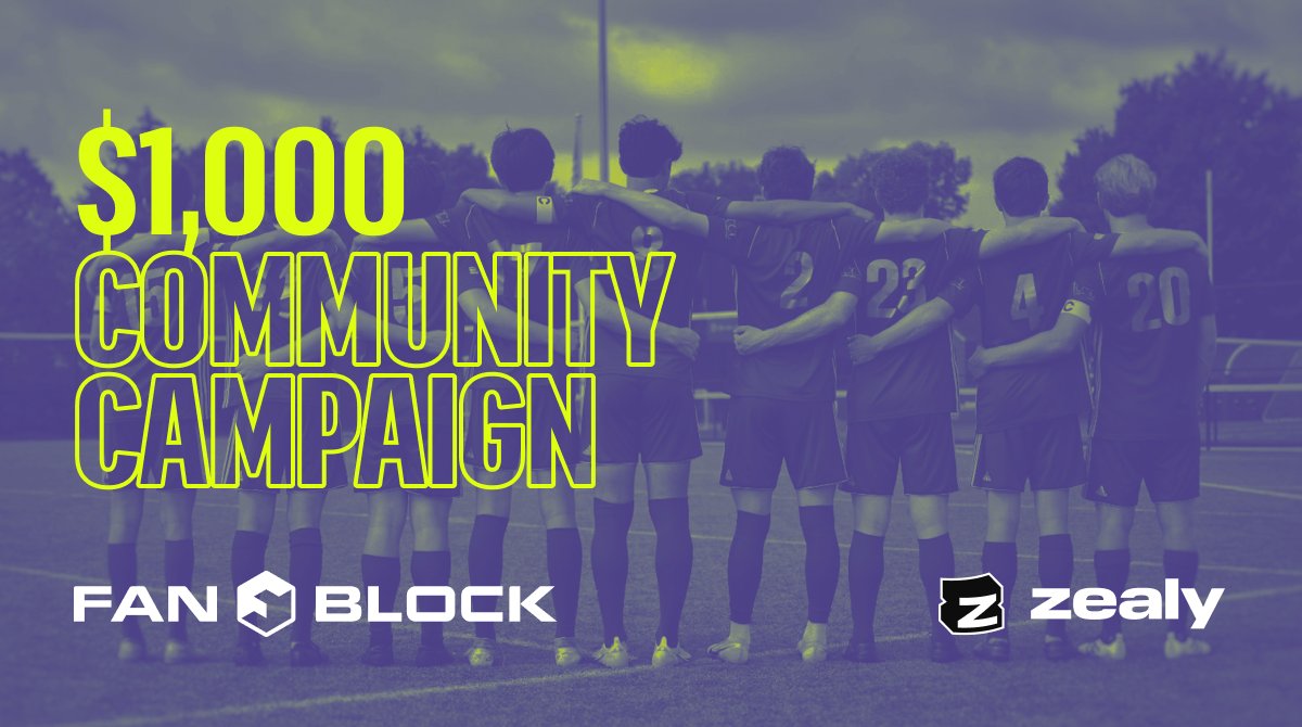 Fanblock_Ftball's tweet photo. Exciting news for the off-season! ⚽️ We're kicking off the Fanblock Community Campaign on @zealy_io.

Early adopters can compete for their share of a $1,000 prize pool by showcasing their Fanblock passion.

Ready for the action?

https://t.co/vSMIZDjXeM https://t.co/ZI8cF88rQ0