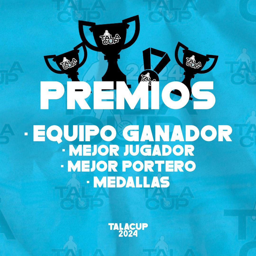 Tras la disputa de los partidos… habrá entrega de trofeos 🏆 y medallas 🥇 en la #TalaCup 

⚽️✅ Equipo ganador
🔝 🏃🏻‍♂️‍➡️ Mejor jugador
🔝 🧤 Mejor portero
🏅 Medallas

¿Te lo vas a perder? 😉