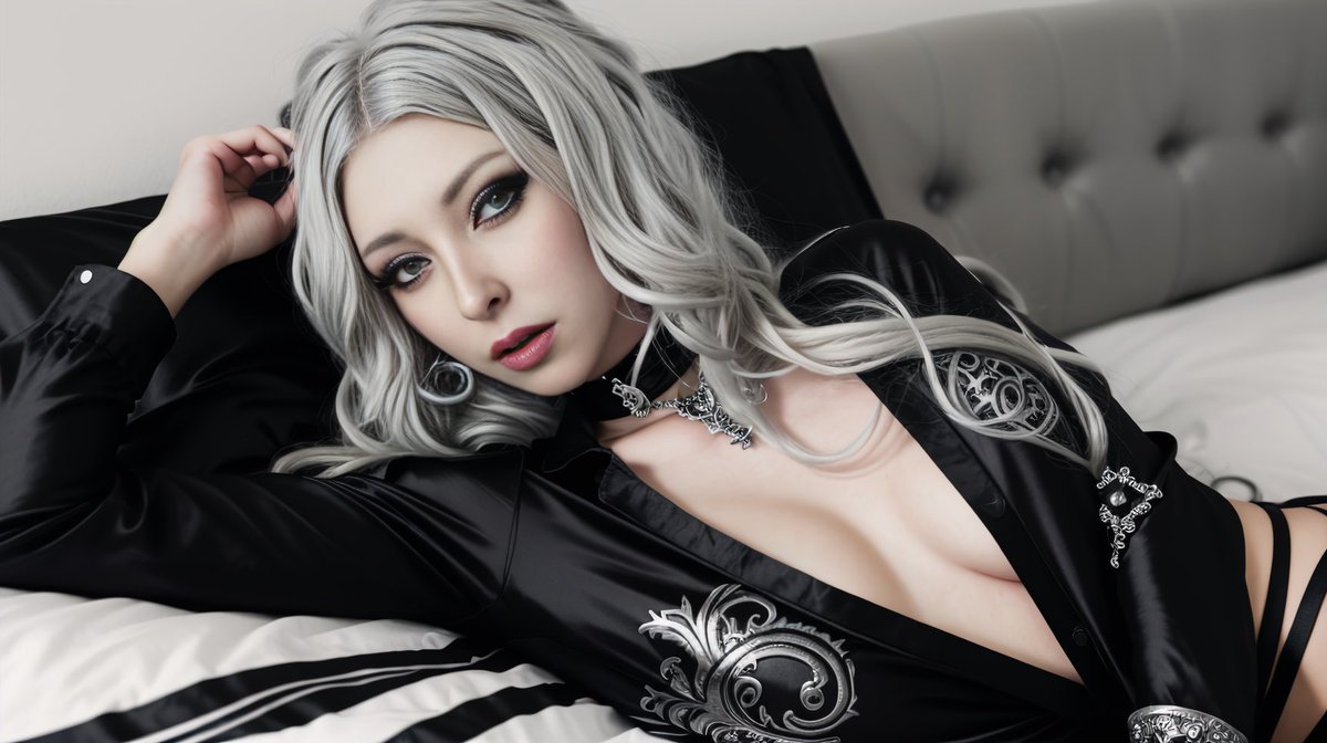 #AI #aiart #aigirl #aimodel #blondehair #gothgirl #gothmodel #metalhead #metalgirl #altmodel