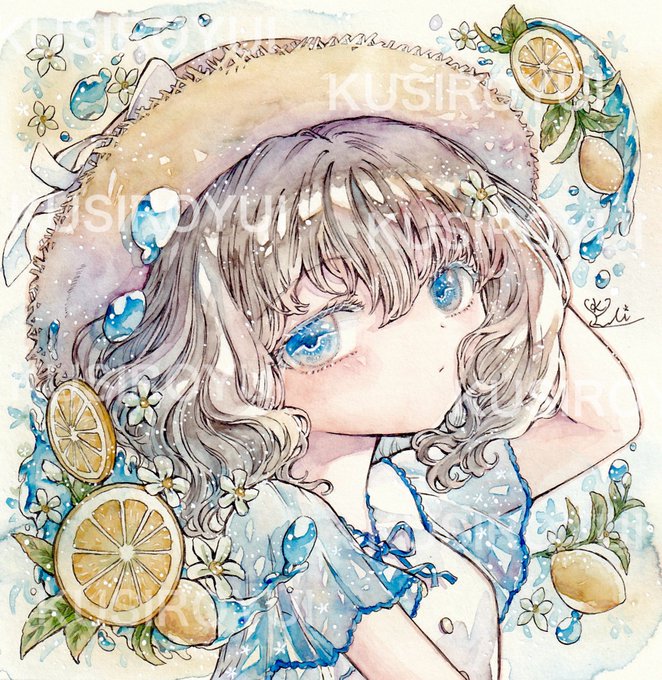 「blue eyes white flower」 illustration images(Latest)