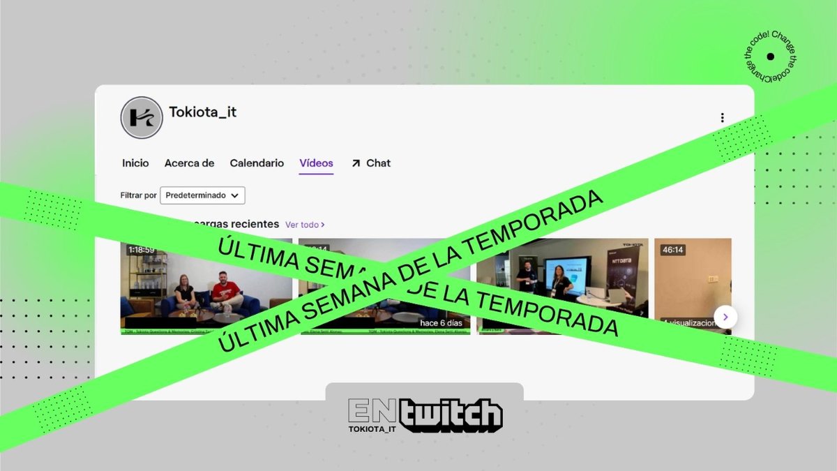 🎬✨ Cerramos temporada de Twitch a lo grande: 
Martes 11 - Tech Generation Quiz.
Jueves 13 - TQM ¡TOP!
🔗i.mtr.cool/vxuixxjhbg

#JuegoTecnologia #TalentoTech #EnjoyTheJourney