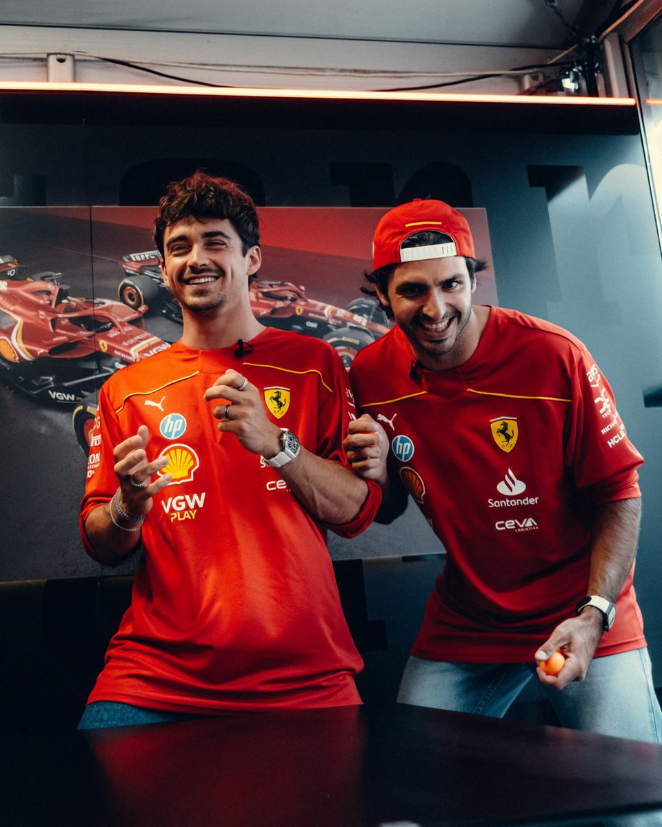 ScuderiaFerrari's tweet photo. The many faces of a C²  challenge 😆

#CanadianGP 🇨🇦 #F1 https://t.co/tFYi2ZzBuC