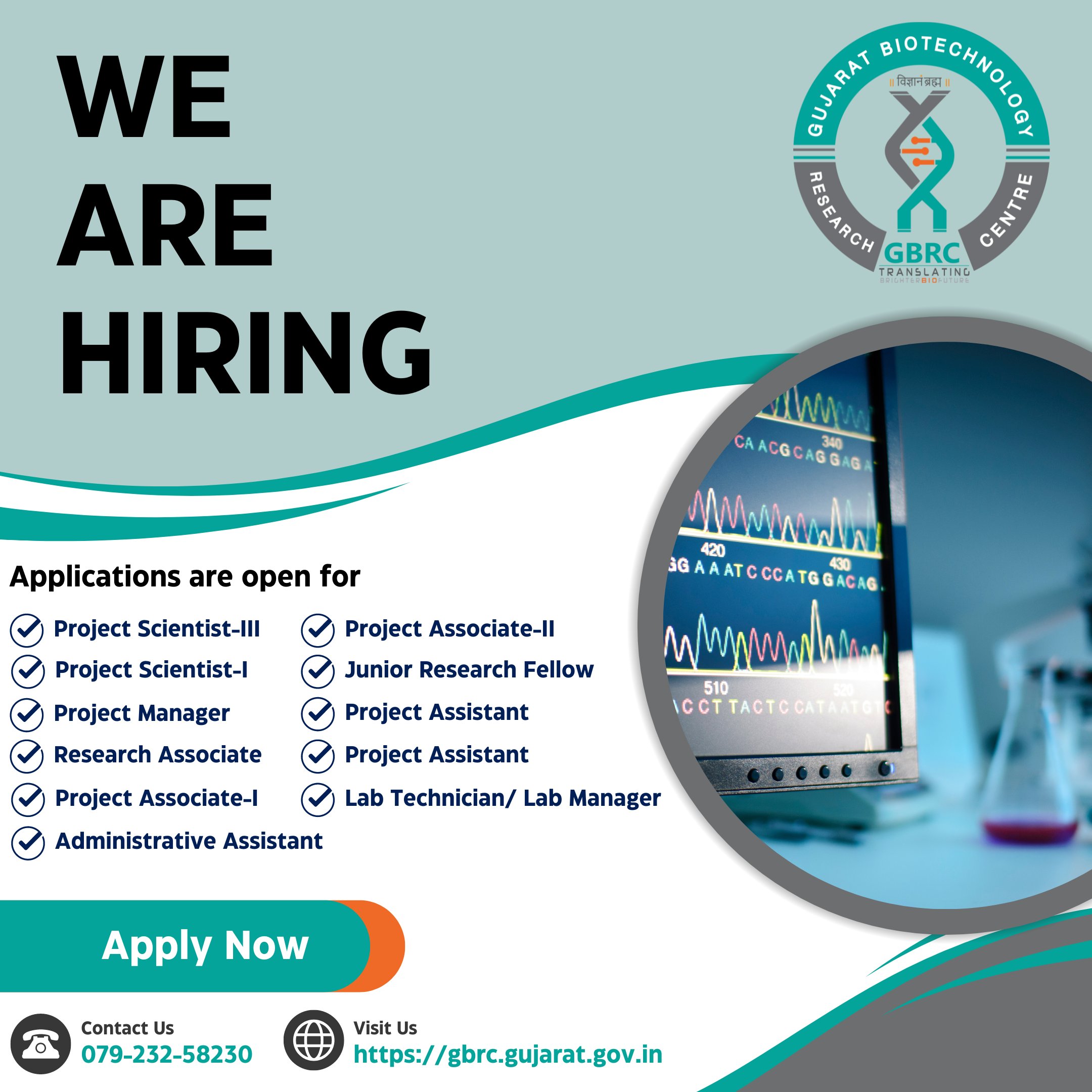 GBRC on X: &ldquo;We are accepting applications for multiple positions 