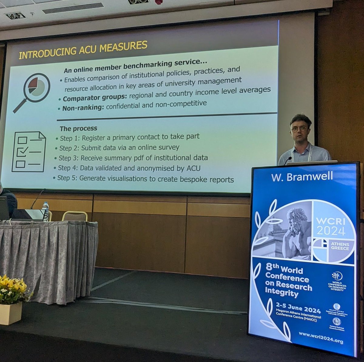 Our colleagues Michelle Brear (<a href="/WitsUniversity/">Wits University</a>) and William Bramwell (<a href="/The_ACU/">The Association of Commonwealth Universities</a>) highlighted this week at #WCRI2024 the importance of advancing #equity in #research collaborations and the value of comparative #data in contextualising research integrity.