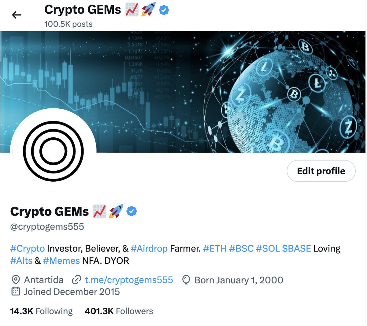 cryptogems555's tweet photo. 9 years, & +100,000 posts later...

+400,000 FOLLOWERS

YOU ARE ALL LEGENDS 🔥🔥